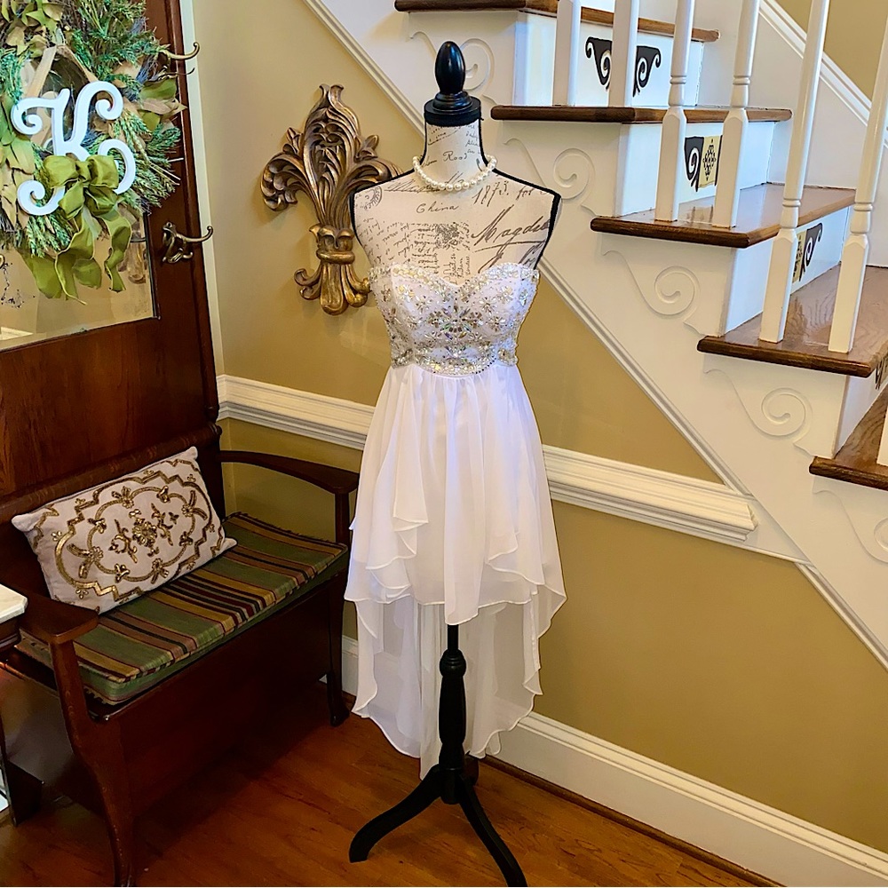 B. Darlin strapless rhinestone prom dress - Picture 3 of 6